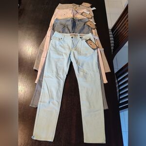 Lot Of 4 Vanilla Star Skinny Jeans Size 6 - Beige, Coral, Gray, Light Blue